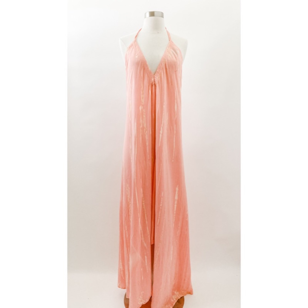 Tie-Dye Halter Maxi Dress